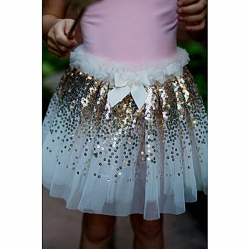 Gracious Gold Sequins Skirt, Wings, & Wand