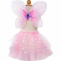 Flutter Butterfly Skirt & Wings (Pink, Size 4-6)