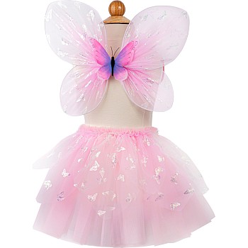 Flutter Butterfly Skirt & Wings (Pink, Size 4-6)