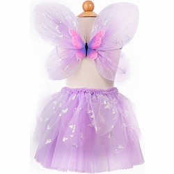 Flutter Butterfly Skirt & Wings (Lilac, Size 4-6)