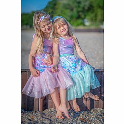 Bling Bling Mermaid Skirt & Hairclip Set Mint (Size 4-6)