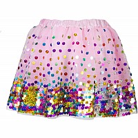 Pink Party Fun Sequin Skirt