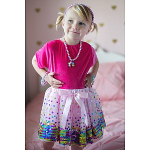 Pink Party Fun Sequin Skirt