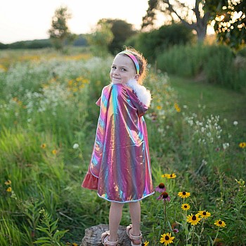 Rainbow Princess Cape (Size 4-6)
