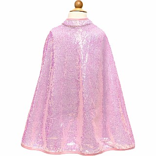 Pink Sequins Cape  (Size 7-8)