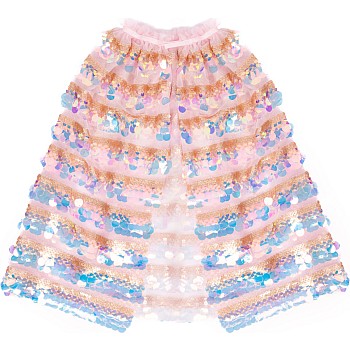 The 5th Avenue Paillette Cape, Gold/Light Pink (Size 4-6)