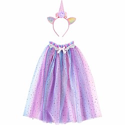 Rainbow Unicorn Cape & Headband, Multi