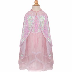 Pink Sequins Twirl Cape (Size 4-6)