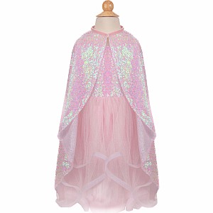 Pink Sequins Twirl Cape (Size 4-6)