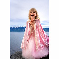 Deluxe Pink Princess Cape (Size 7-8)
