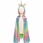 Rainbow Reversible Unicorn Dragon Cape, Size 5-6