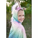 Rainbow Reversible Unicorn Dragon Cape, Size 5-6