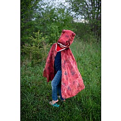 Grandasaurus T-Rex Cape w/Claws, Red/Black (Size 4-6)