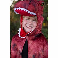 Grandasaurus T-Rex Cape w/Claws, Red/Black (Size 4-6)