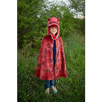 Grandasaurus T-Rex Cape w/Claws, Red/Black (Size 4-6)