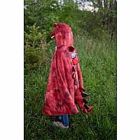 Grandasaurus T-Rex Cape w/Claws, Red/Black (Size 4-6)