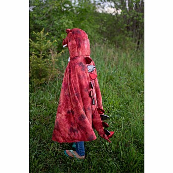 Grandasaurus T-Rex Cape w/Claws, Red/Black (Size 4-6)