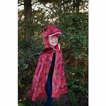 Grandasaurus T-Rex Cape w/Claws, Red/Black (Size 4-6)