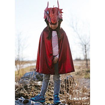 Ruby Metallic Dragon Cape