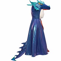 Great Pretenders Azure The Metallic Dragon Cape (Size 3-4)