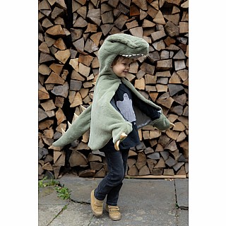 Green T-Rex Cuddle Cape (Size 2T)