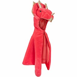 Red Triceratops Cuddle Cape (Size 3-4)