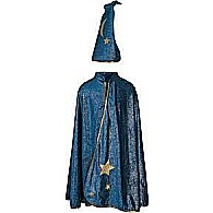 Starry Night Wizard Cape & Hat (Size 5-6)