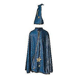 Starry Night Wizard Cape & Hat (Size 5-6)