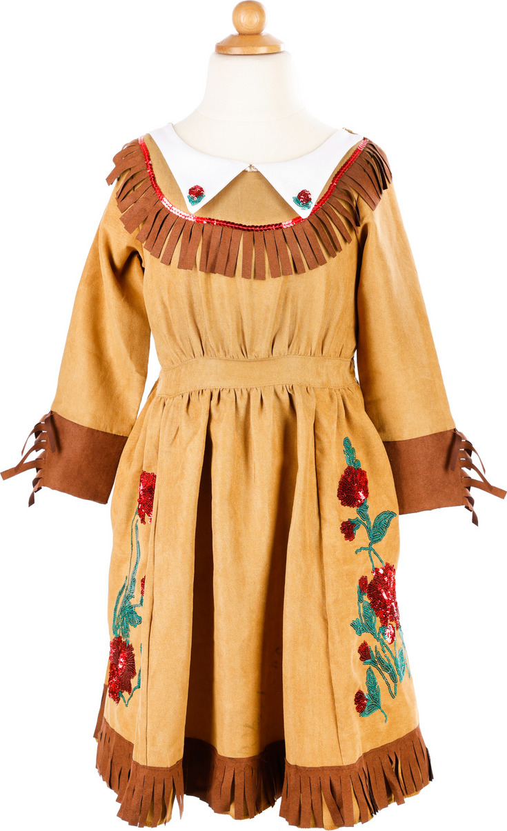 Annie The Sharpshooter Dress, Brown (Size 5-6)
