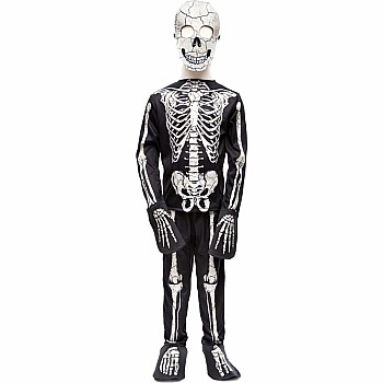 Glow in the Dark Skeleton Shirt, Pants and Mask (Size 3-4)