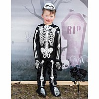 Glow in the Dark Skeleton Shirt, Pants and Mask (Size 3-4)