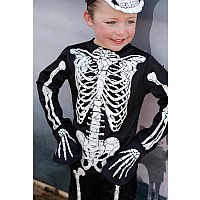 Glow in the Dark Skeleton Shirt, Pants and Mask (Size 3-4)