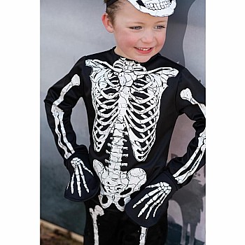 Glow in the Dark Skeleton Shirt, Pants and Mask (Size 3-4)