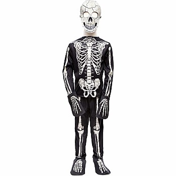 Glow in the Dark Skeleton Shirt, Pants and Mask (Size 5-6)