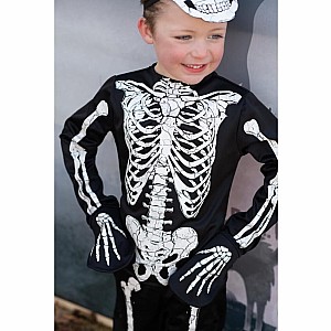 Glow in the Dark Skeleton Shirt, Pants and Mask (Size 5-6)