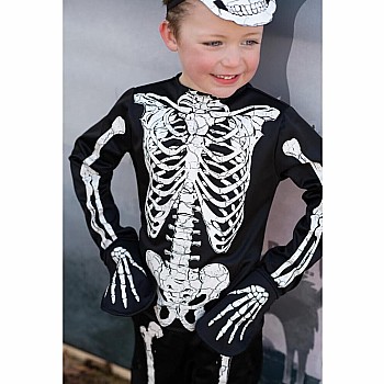 Glow in the Dark Skeleton Shirt, Pants and Mask (Size 5-6)