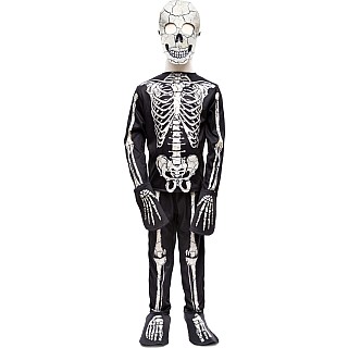 Glow in the Dark Skeleton Shirt, Pants and Mask (size 7-8)