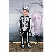 Glow in the Dark Skeleton Shirt, Pants and Mask (size 7-8)