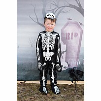 Glow in the Dark Skeleton Shirt, Pants and Mask (size 7-8)