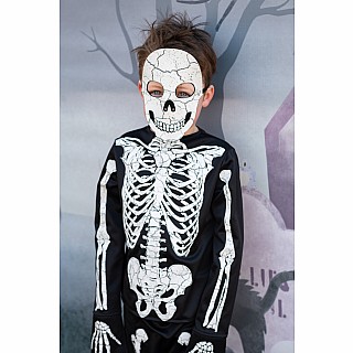 Glow in the Dark Skeleton Shirt, Pants and Mask (size 7-8)