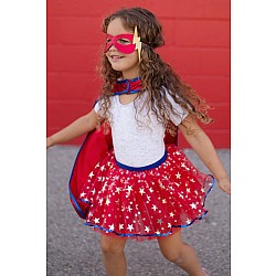 Superhero Tutu Cape And Mask Set (Size 5-6)