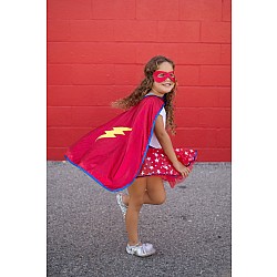 Superhero Tutu Cape And Mask Set (Size 5-6)