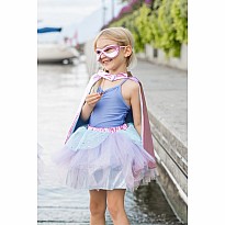 Super Duper Tutu, Cape & Mask Pink & Blue (Size 4-6)