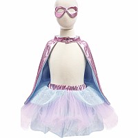 Super Duper Tutu, Cape & Mask Pink & Blue (Size 4-6)