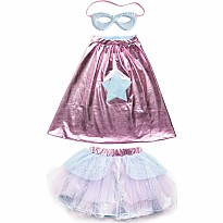 Super Duper Tutu, Cape & Mask Pink & Blue (Size 4-6)