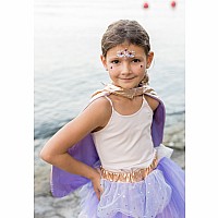 Super-duper Tutu, Cape and Mask, Metallic Rose Gold and Lilac (size 5-6)