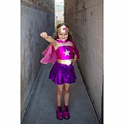 Superhero Star Dress, Cape & Headpiece