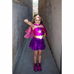 Superhero Star Dress, Cape & Headpiece