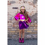 Superhero Star Dress, Cape & Headpiece