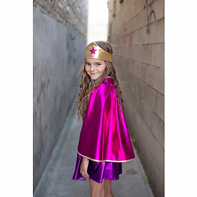 Superhero Star Dress, Cape & Headpiece